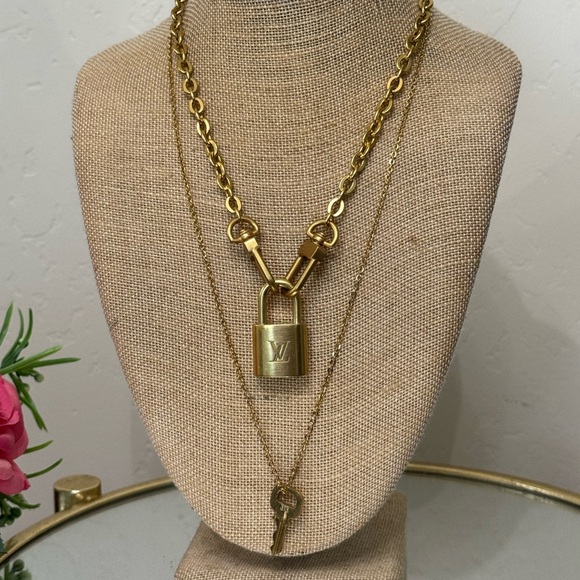 Louis Vuitton Jewelry - Louis Vuitton Lock and Key Necklace Set #313